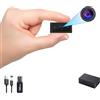 STWTVT Mini micro telecamera nascosta, 1080p HD, telecamera di sicurezza domestica con registrazione di rilevamento del movimento, sensore di gravità e visione notturna senza WiFi.