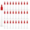 WestCH 50 Pezzi Cartuccia Ugelli in Silicone, per Sigillante Adesivo e Pistola | Beccucci per Cartuccia Bianco, Ugelli per Silicone con Coperchio, Distribuzione Uniforme Della Colla, Plastica