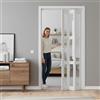 Kgfvesdc Porta A Soffietto Da Interno,Porte A Soffietto Su Misura Da Esterno【W×H:60×180cm】Divisorio A Prova Di Acqua,Con Maniglie, Vetro E Viti,Porte In Pvc Per Soggiorno, Armadio, Bagni