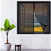 DOGUO Zanzariera Protezione Dagli Insetti 50 x 120 cm Tenda Zanzariera Con Magneti Circolazione Dell'Aria Naturale Autoadesivo Zanzariera Zanzariere Per Finestre Per Finestre Schermo, Nero