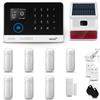 HUXGO® HXA003 Sistema di allarme casa senza fili con radio Sirena esterna WiFi + GSM 4G | Impianto allarme casa kit con 1x sensori di allarme per finestre/portes, 7x rilevatori di movimento