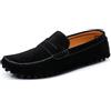 YUKTOPA Mocassini Penny da uomo in pelle scamosciata per uomo scarpe da guida casual, Nero , 39 1/3 EU