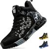 COOU Scarpe Antinfortunistiche Uomo Donna Leggere Scarpe da Lavoro Alte | Scarponi Antinfortunistiche Traspiranti, con Puntale Acciaio, Intersuola in Kevlar, Antiscivolo, Scarpe Sportive di Sicurezza