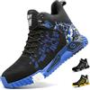 COOU Scarpe Antinfortunistiche Uomo Donna Leggere Scarpe da Lavoro Alte | Scarponi Antinfortunistiche Traspiranti, con Puntale Acciaio, Intersuola in Kevlar, Antiscivolo, Scarpe Sportive di Sicurezza