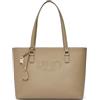 Liu Jo Halona Borsa Shopping L, Beige, Similpelle Ecosostenibile, 42 x 27 x 13 cm, con Logo in Rilievo e Tasca Interna