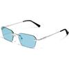 D.Franklin Occhiali da sole - Unisex - Con lenti protettive UV - Modello smith - Ottagonali - Per uomo e donna - Sunglasses