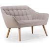 Menzzo scandinavo divani, Tessuto, beige, 83