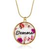 Handmade Generico Collana Personalizzata con Nome | Fiori Veri Essiccati