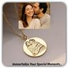 Generic Argento sterling 925 foto incisa collana incisa Ritratto di famiglia ricordo gioielli delicato per mamma