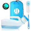 COMFORTABLY SUPER PACK Orinatoio per adulti | Bottiglia per vasino da uomo 1 l + sacchetto impermeabile discreto + spazzola per la pulizia gratuita | vasino portatile con tappo a vite anti perdite che