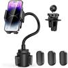 TECKNET Supporto per telefono cellulare 2 in 1 per auto, universale, regolabile, collo di cigno, ventilazione, compatibile con iPhone e tutti gli smartphone