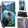 Haninsuze Cover per iPhone 16 Pro Max, barca | Pelle PU Portafoglio, Porta Carte, Magnetica, Libro, Antiurto Custodia