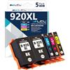 LCL Cartuccia d'inchiostro compatibile 920 920XL C2N92AE CD975AE CD972AE | CD973AE CD974AE Sostituzione per HP Officejet 6500 6500Wireless 6000 7000 6500A 6500APlus 7500A (2KCMY)