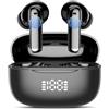 FAMOO Cuffie Bluetooth, 2026 Auricolari Bluetooth 5.3 Stereo HiFi con 4 HD Mic, Cuffie Wireless In Ear ENC Cancellazione Rumore, Cuffie Senza Fili con LED Display 50 Ore, IPX7 Auricolare(Nero)