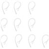 NonMiFyR 10 Pezzi Ganci Auricolari Bluetooth Clip Orecchio Ricambio Orecchino Orecchio Materiale Plastico Funzione Rotabile Adatti per Uomini Donne Ufficio Spo, Chiaro 6.0mm