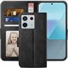 YATWIN Custodia per Xiaomi Redmi Note 13 Pro, custodia a portafoglio Redmi Note 13 Pro, in pelle, con scomparto per carte di credito, magnete, supporto per Redmi Note 13 Pro, colore: nero
