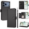 LIAOCY Custodia a Libro Portafoglio per Ulefone Note 22, Pelle PU con Fibbia Magnetica [9 Scomparti per Carte], Cover Business Antiurto con Supporto, Black.