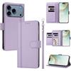 LIAOCY Custodia a Libro Portafoglio per Ulefone Note 22, Pelle PU con Fibbia Magnetica [9 Scomparti per Carte], Cover Business Antiurto con Supporto, Light Purple.