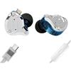 Yinyoo KZ ZS10 PRO - Cuffie con cavo USB C di tipo C, cuffie in-ear monitor, 4BA+1DD, 5 driver, auricolari con cavo USB C, suono Hi-Fi, bassi coinvolgenti, IEM per giochi (USB C con microfono, blu)