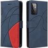 Fatcatparadise Cover per Samsung Galaxy A72 5G/4G, Flip Caso in PU Pelle Case Cover Libro Portafoglio Protettiva Custodia con TPU Antiurto,[Kickstand][Slot per Schede][Chiusura Magnetica] (Blu)