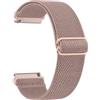 Tobfit Regolabile Elastico Sgancio Rapido Cinturino Orologio in Nylon per Uomo Donna, 20mm 22mm Cinturino per Samsung/Garmin/Fossil/Amazfit/Huawei/Xiaomi/Suunto (Rosa, 20MM)