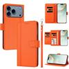 LIAOCY Custodia a Libro Portafoglio per Ulefone Note 22, Pelle PU con Fibbia Magnetica [9 Scomparti per Carte], Cover Business Antiurto con Supporto, Orange.