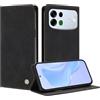 TAUYN Cover Custodia Folio in Pelle per Oppo A7 Pro Max | Design a Flip Magnetico Premium PU Pelle Antiurto Wallet Case, con Supporto & Porta Carta Protezione Completa. Nero