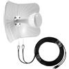 Jaxiyun 22dBi Gain Doppia Polarizzazione 600-6000MHz Antenna 5G 4G LTE Esterna Mimo Antenna Direzionale, Segnale Compatibile Router Mimo Direzionale con 2 Cavi da 10M, AntennaEsterna SMA/TS9