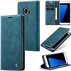 Sojlecyu Cover per Samsung Galaxy S7 Edge Custodia, a Libro Portafoglio in Premium Pelle PU Porta Carte Flip Case Supporto Protezione Case Cover per Samsung Galaxy S7 Edge, Blu verde