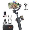 hohem iSteady M7 Stabilizzatore per Smartphone con AI Tracker, Controller Rimovibile Touchscreen da 1,4, Carico Utile di 1.1LB, Asta di Estensione Integrata, Gimbal per iPhone e Android
