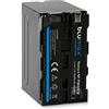 Blumax Batteria compatibile con Sony NP-F550 / NP-F530 / NP-F570 | 6600 mAh - (Blackmagic NP-F570) - anche per vari dispositivi flash, luci video