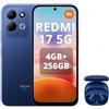 XIAOMI REDMI 17 5G Smartphone 4G+256GB,Helio G91-Ultra processore,display da 6,9 120Hz,Batteria da 7500mAh,Doppia fotocamera posteriore 50MP,Blu,incluso cuffie smart incluse blu
