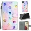 KENHONER Custodia per Samsung Galaxy A12, impronta | Portafoglio Pelle PU, Magnetica, Resistente Agli Urti, Scomparto Carte Credito, Pieghevole, Flip Libro, Motivo