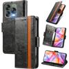 MOJIA Cover per ZTE Blade V70 Vita / V70 Design, PU Custodia Antiurto Resistente ai Graffi, Custodia Flip Portafoglio per Telefono con Supporto e Slot per Schede. Nero