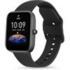 Tobfit Cinturino per Amazfit Bip U Pro/Lite/S/3, 20mm in Silicone Sportivo per Smartwatch (Nero)