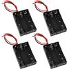 PATIKIL Cavi Connettore 3 x 1.5V AAA Batteria Supporto Plastica Custodia Contenitore Scatola Nero 4pz