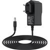 Yisica 5 V 2 A Spina UE Dimensioni del Plugin 5 mm Esterno 2.1 Interno mm Adattatore CA CC per Android TV Box MXQ Pro MX9 H96 T95Z X96 Spina elettrica europea (5 V/2 A)