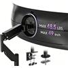 suptek Supporto per Monitor Braccio per Monitor con Molla a Gas Regolabile in Altezza per Schermi da 27-49 pollici, VESA 75/100 mm, fino a 22 kg, Ergonomico,Nero