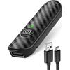 Dewlawn Telecomando Bluetooth 5.0 ricaricabile con tipo C, pulsante di scatto remoto otturatore telecomando selfie portata 10 m design fibra di carbonio compatibile con smartphone iOS Android