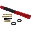 Othmro 12 cm Lunghezza Fibra di Carbonio Modello A Vite Auto Antenna Decorativa Antenna Rosso Nero 1 pz