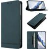 LIAOCY Cover a Libretto per Ulefone Note 22, Cover Portafoglio in Pelle PU con Protezione RFID, Custodia Anticollisione con Supporto, Dark Green.