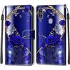 TOMYOU Cover per Samsung Galaxy A11, rosa blu | Antiurto Protettiva Portafoglio, Slot per Schede, Magnetica, Custodia in Pelle PU, Libro Flip,Funzione Stand