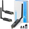 Moman Kit Trasmettitore e Ricevitore HDMI Wireless Moman, 1 Trasmettitore + 2 Ricevitori, Ingresso 4K verso Uscita HD 1080P per Video e Audio, 150 m Portatile, Plug & Play per PC/Proiettore/TV Box/Portatile