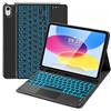 SOPPY Custodia con tastiera Bluetooth retroilluminata con touchpad per iPad di 11a generazione (A16) 11 2025, iPad 10a generazione 11 2022, retroilluminazione a 7 colori, custodia protettiva