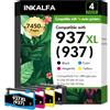 inkalfa 937 937XL Cartucce 9730e 9120e 9720e per HP 937 XL 937e Cartucce