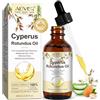 JIUYUANCHUNJJ Cyperus Rotundus Olio per la depilazione, 100% puro naturale per la depilazione del corpo e del viso, per donne, riduce la crescita indesiderata dei peli dopo la barba, restringe i pori, idrata