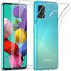 Phoona Cover per Samsung Galaxy A51 Custodia con 2 Pezzi Pellicola Protettiva,Trasparente Morbido TPU Caso per samsung a51,Anti-Goccia, Anti-Scratch,Nessun Ingallimento,Ultra Sottile