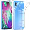 Phoona Cover per Samsung Galaxy A40 Custodia con 2 Pezzi Pellicola Vetro Temperato,Ultra Sottile Trasparente Silicone Protettiva Case per Samsung A40 Sottile Morbida Antiurto Cover