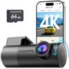 DDPAI MINI Pro 4K Dash Cam Auto, Camera 2160P, Ruotabile a 360°, Scheda da 64 GB Inclusa, Visione Notturna, 24H Monitor Parcheggio, 5.8G WiFi 6, Registrazione in Loop, Controllo App, Supercondensatore