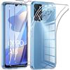 Phoona Cover per OPPO A16/A16S/A54S Custodia con 2 Pezzi Pellicola Vetro Temperato,Ultra Sottile Trasparente Silicone Protettiva Case per OPPO A16 Sottile Morbida Antiurto Cover